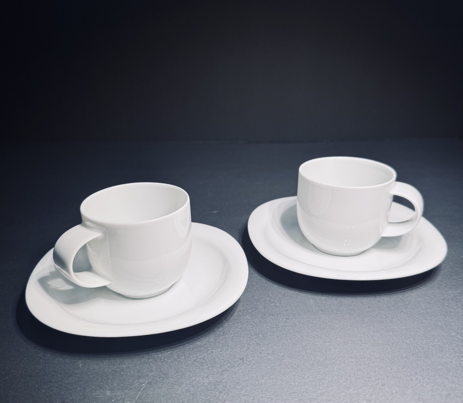 2 sets Espresso cups & saucers German Rosenthal Suomi White