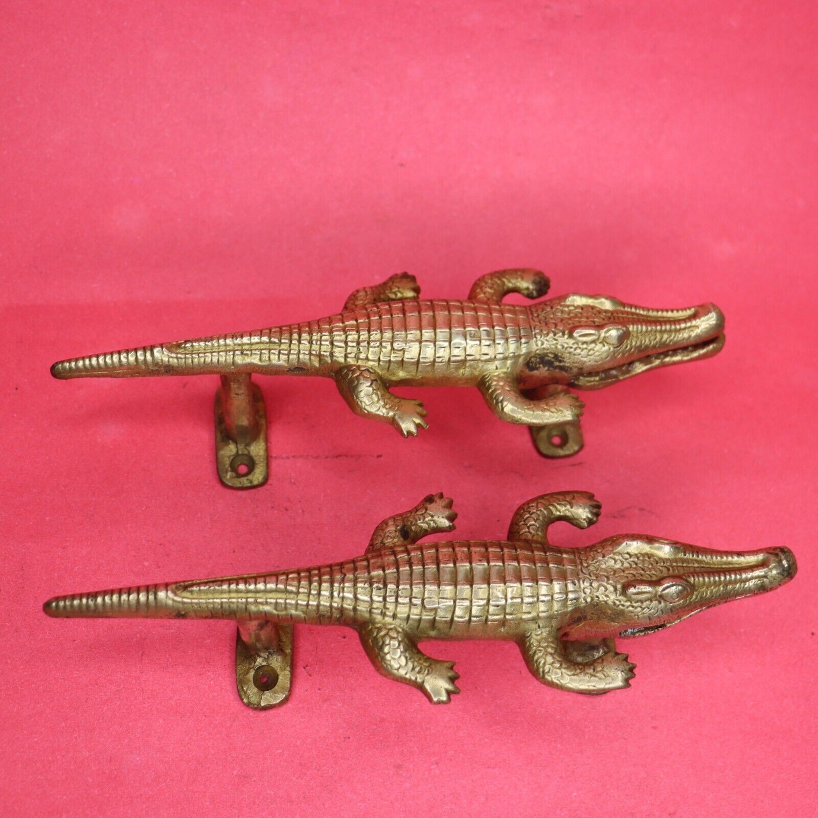Crocodile Shape Victorian Style Brass Handmade Window Wardrobe Door Pull Handles