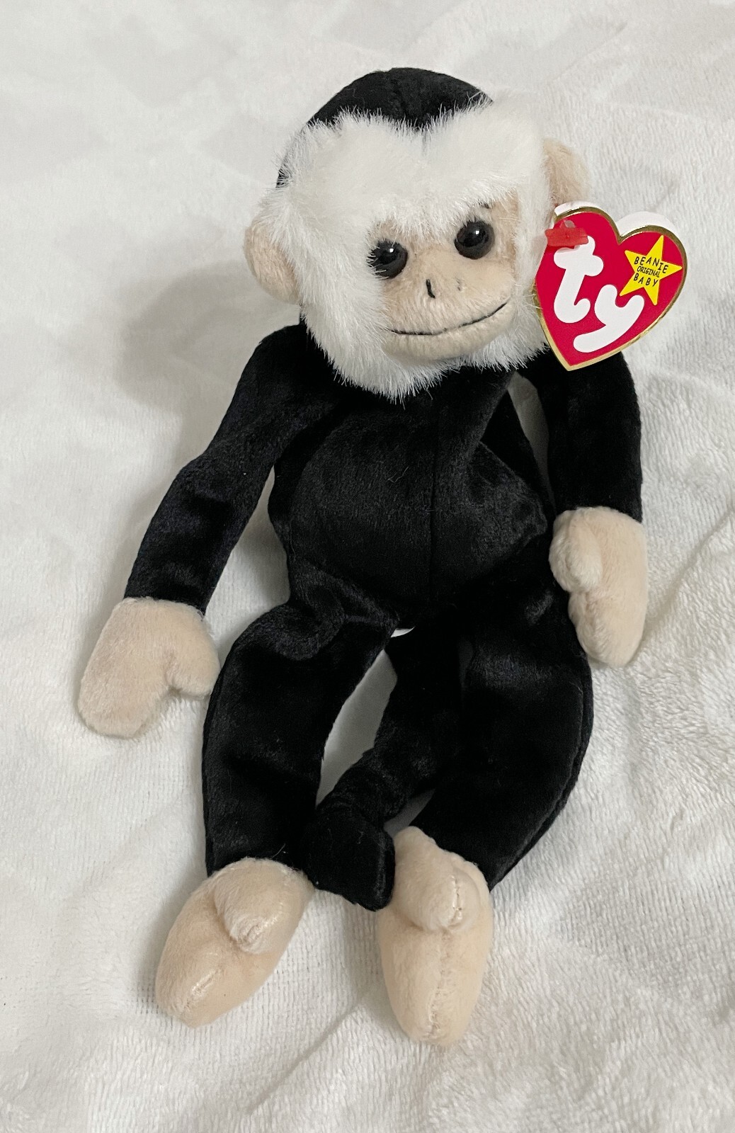 Ty Beanie Babies Retired Mooch the Spider Monkey Beanie Plush, 1998