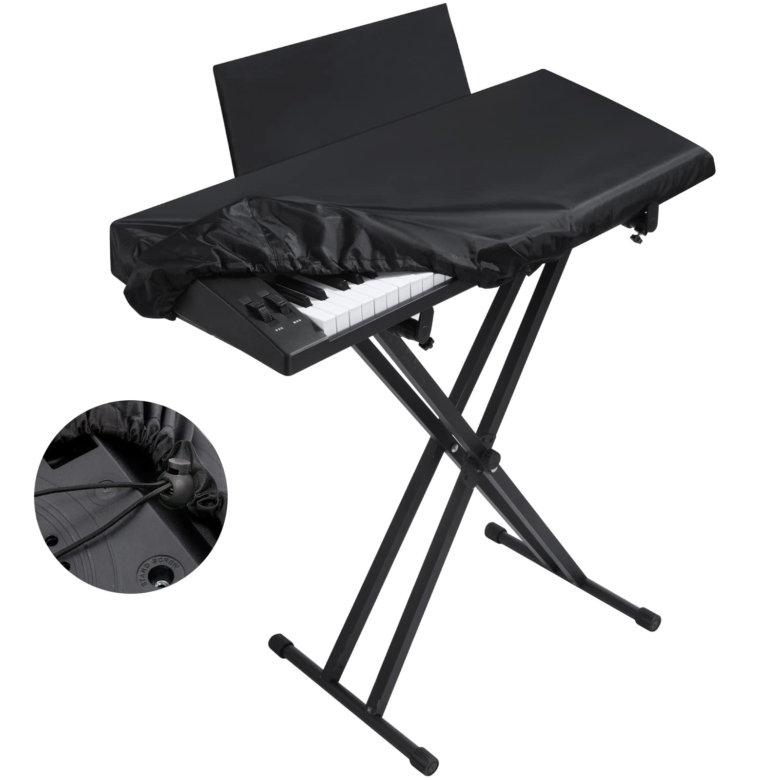 Stretchy Electric Piano Keyboard Covers - Waterproof Elastic Lock Music Keybo...