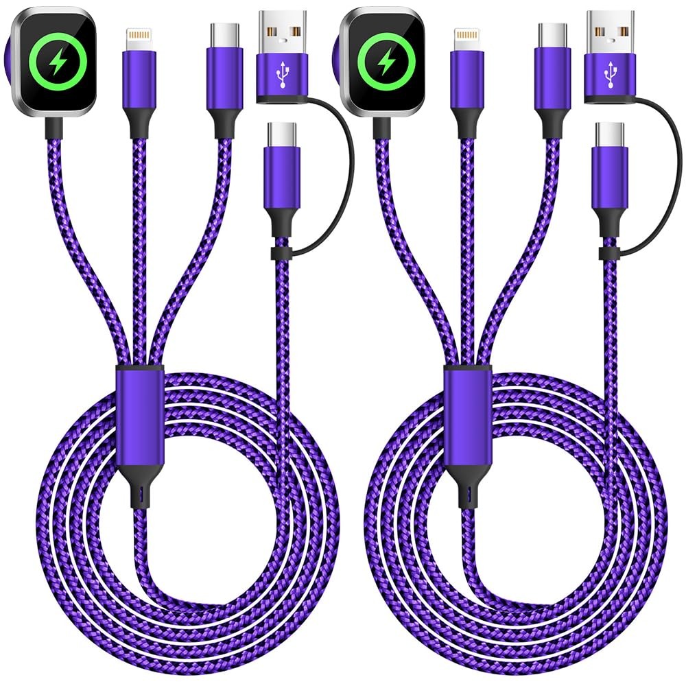 Travel Chargers 3in2 Compatible iPhone 16 2 Pack 5FT 16-12 Essentials Multi