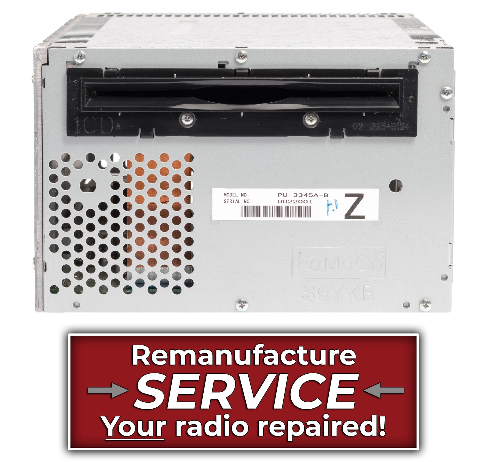 Remanufacture SERVICE for 2011-12 Ford Mustang AM FM CD Radio BR3T-19C157-AB