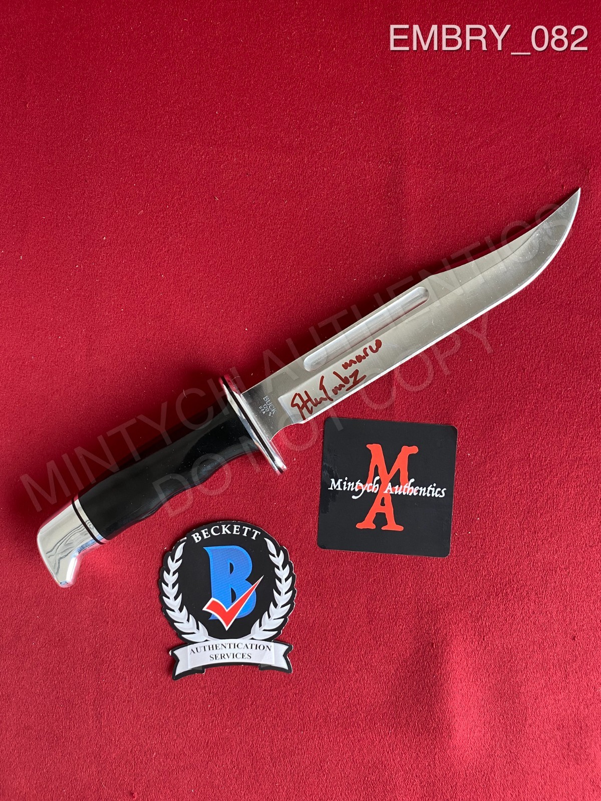Ethan Embry autographed signed real Buck 120 Knife Scream 7 Beckett Marco COA