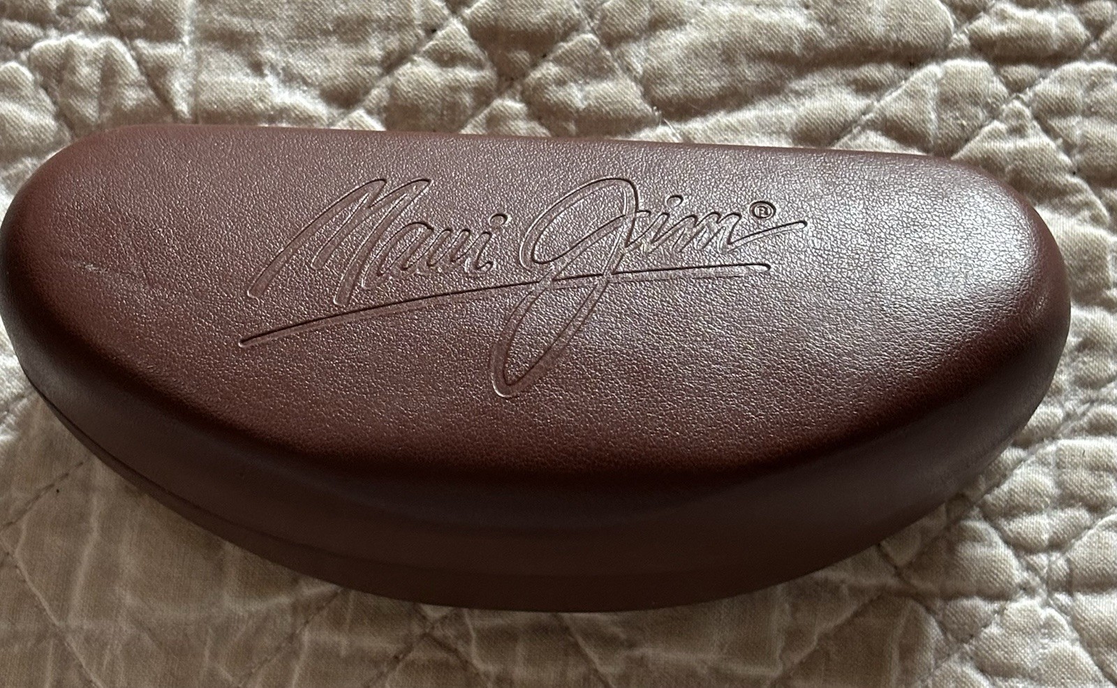 MAUI JIM Sunglasses Hard Clam Shell Case - Brown **CASE ONLY**