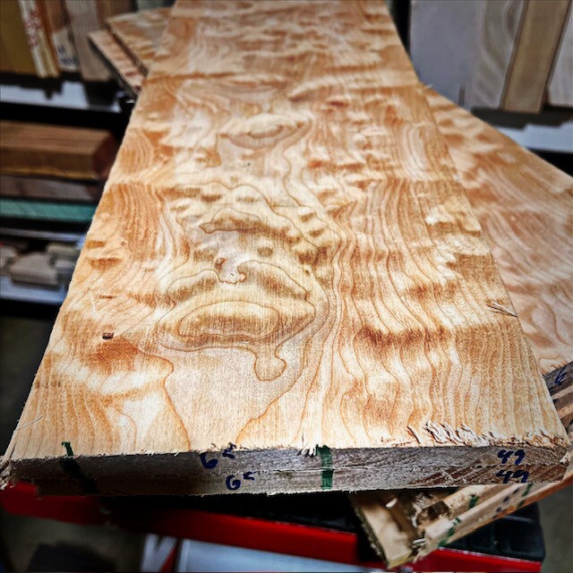 1/2" DENSE Quilted Maple🍁Quilt Bookmatch KD Big Leaf 19"x13"x.5" Fig Carve Top