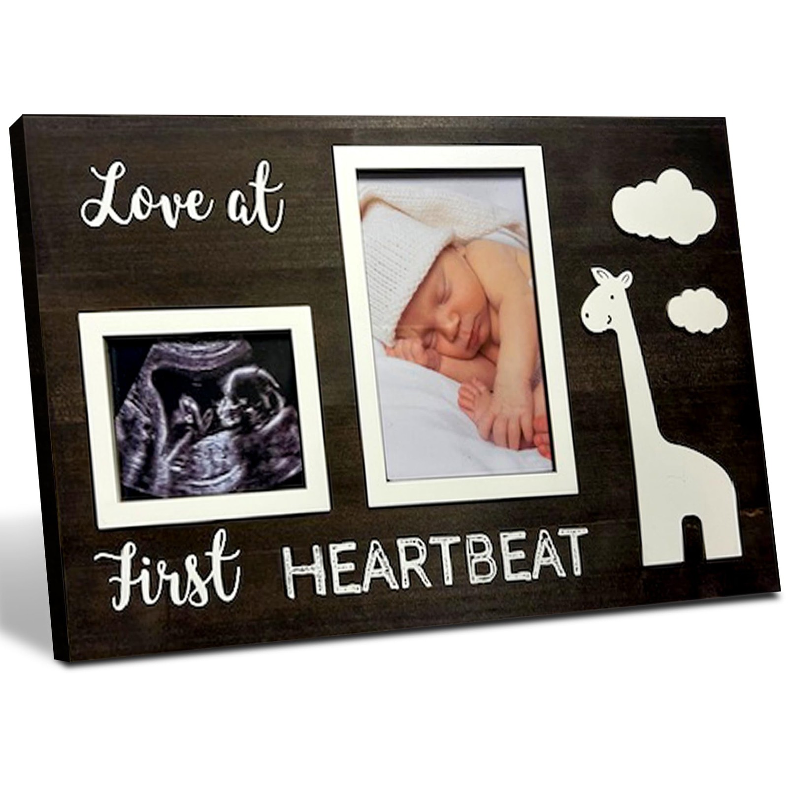 Giraffe Wooden Sonogram Picture Frame – Baby Nursery Decor, Ultrasound Frame ...