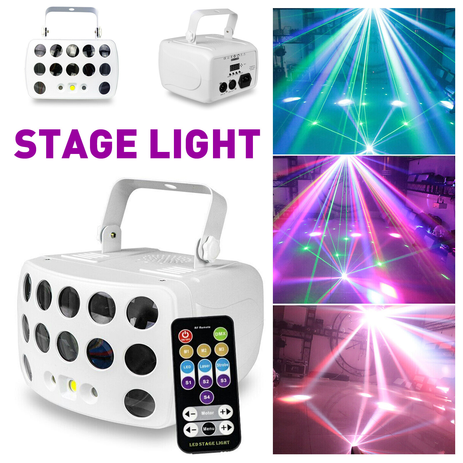 Beam Spot Laser Strobe Disco DJ Stage Light Party Dance Club Bar Lights LED RGBW
