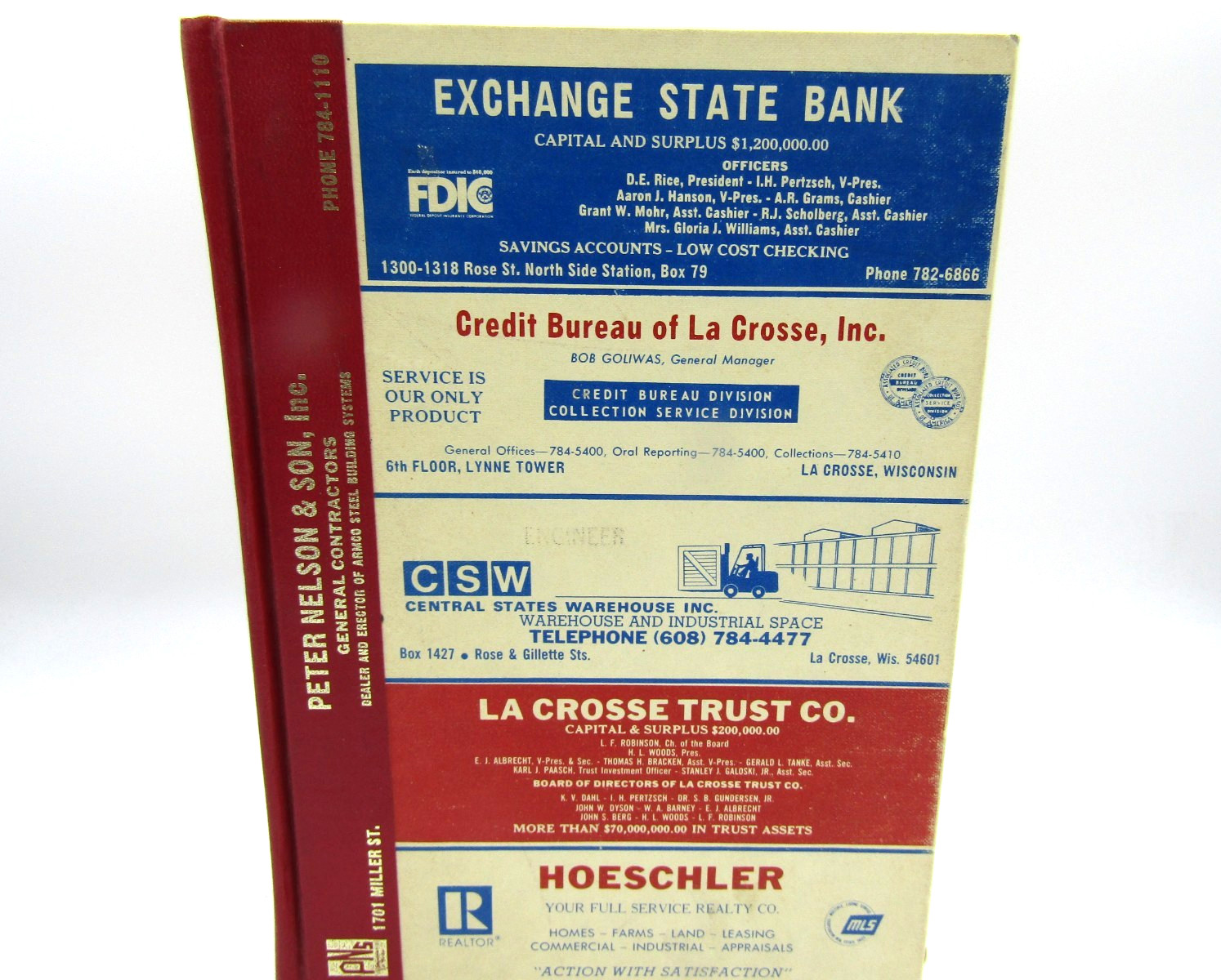 Vintage 1976  La Crosse City Directory Wisconsin Telephone Book