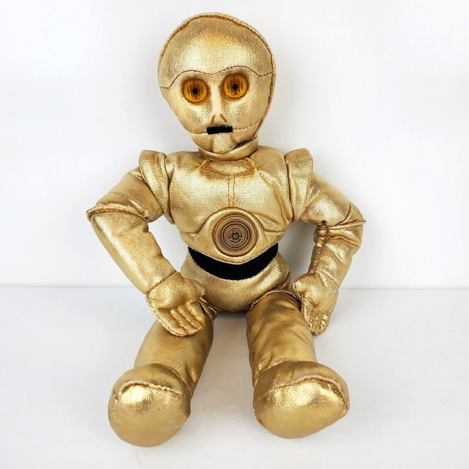 Vintage C-3PO Star Wars Buddies 10” Kenner 1997 Gold Plush Beanie Doll
