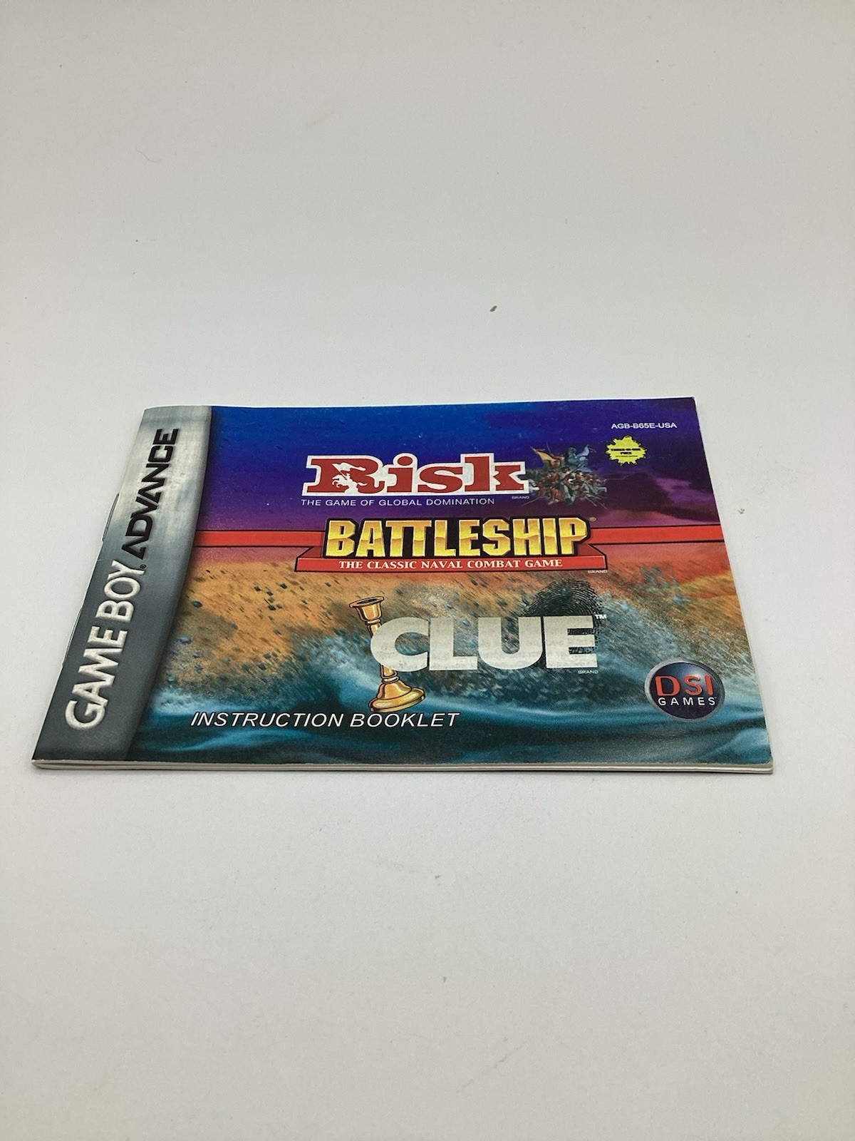 Risk / Battleship / Clue Game Boy Advance GBA MANUAL ONLY Authentic