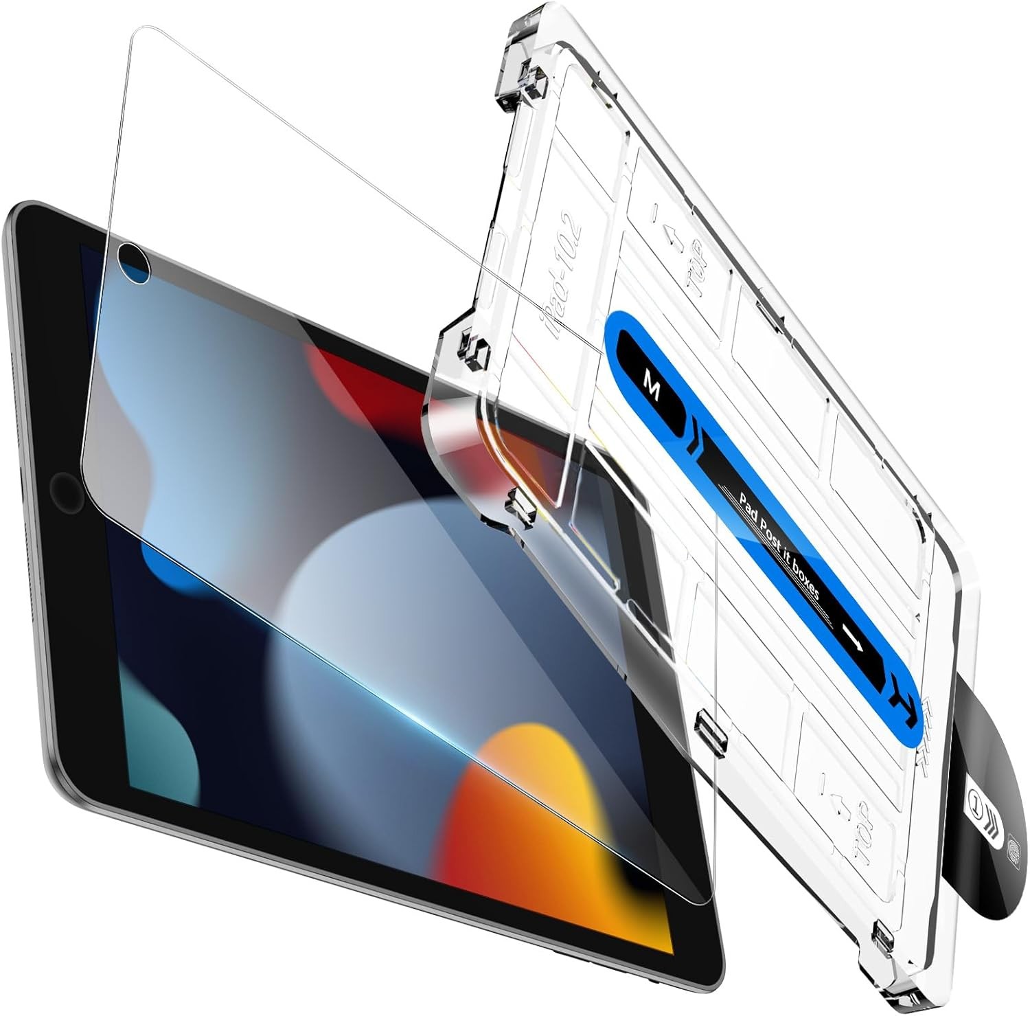 Case for iPad 9th Generation 10.2" 2022 with Tempered Glass Screen Protector