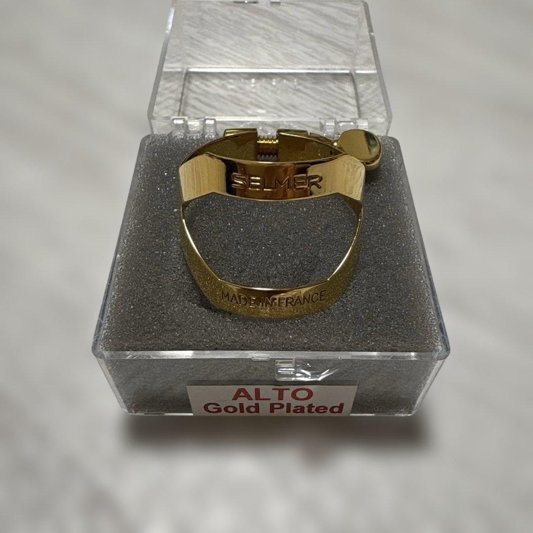 SELMER A.Sax ligature gold plated GOLD PLATE