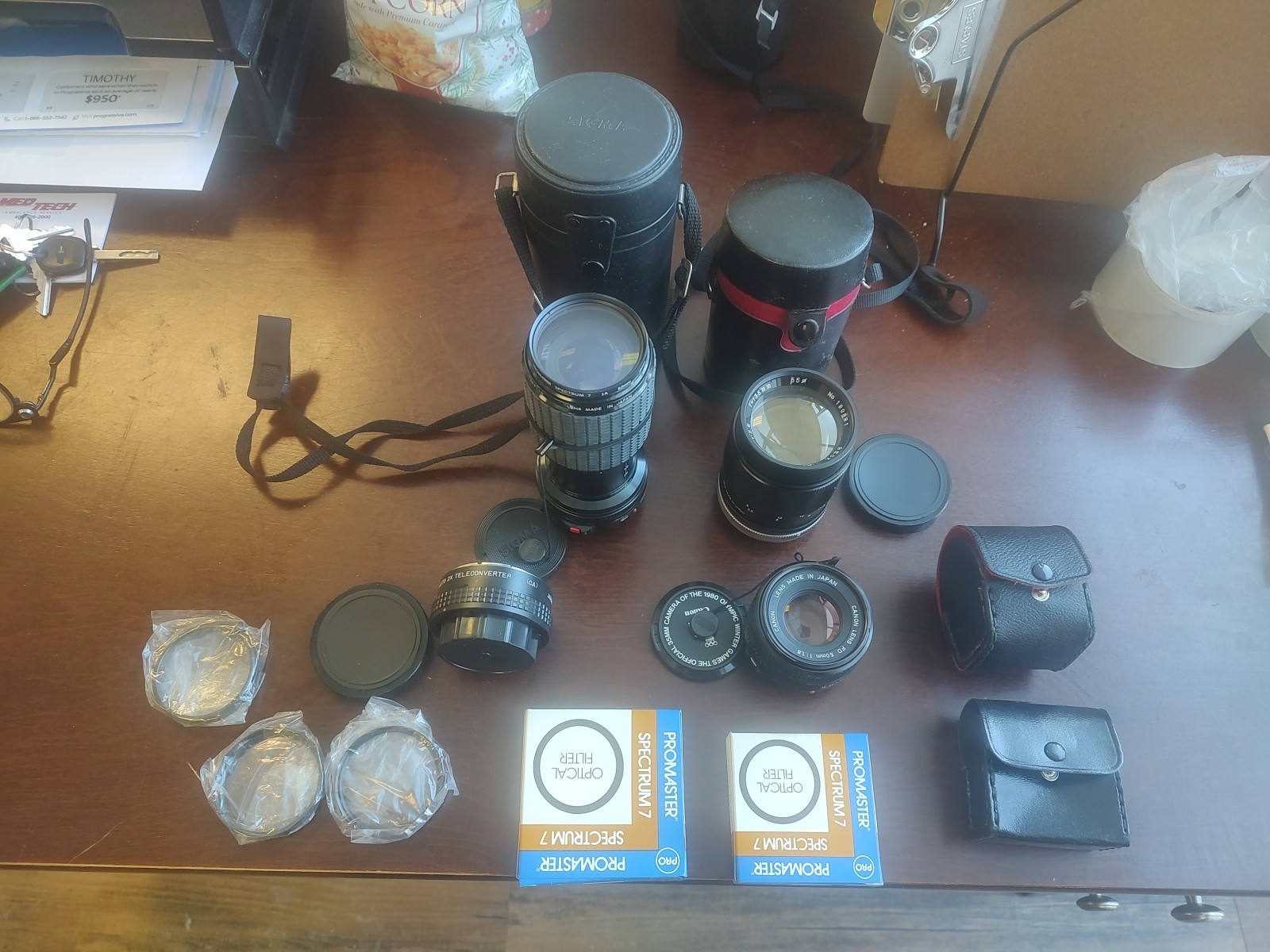 Lot Of Camera Lens And Accessories