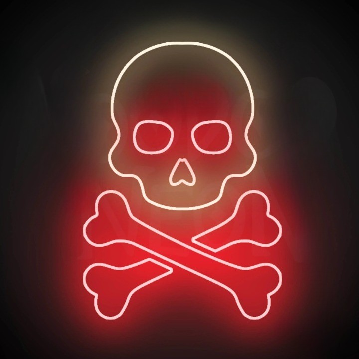 Pirate Skull And Crossbones Flex Neon Sign 28"x20" Light Man Open Wall Decor
