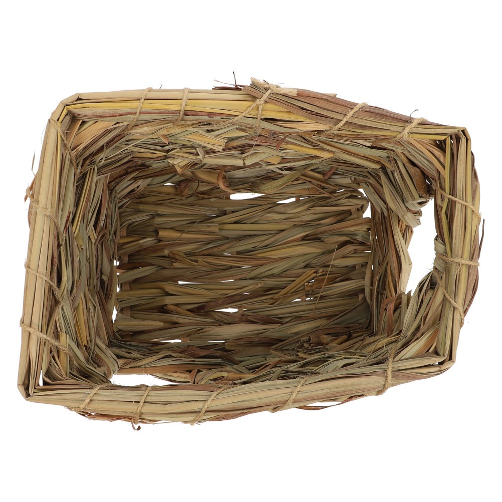  Hamster Shelter House Small Animal Activity Toy Exploring Grass Hut