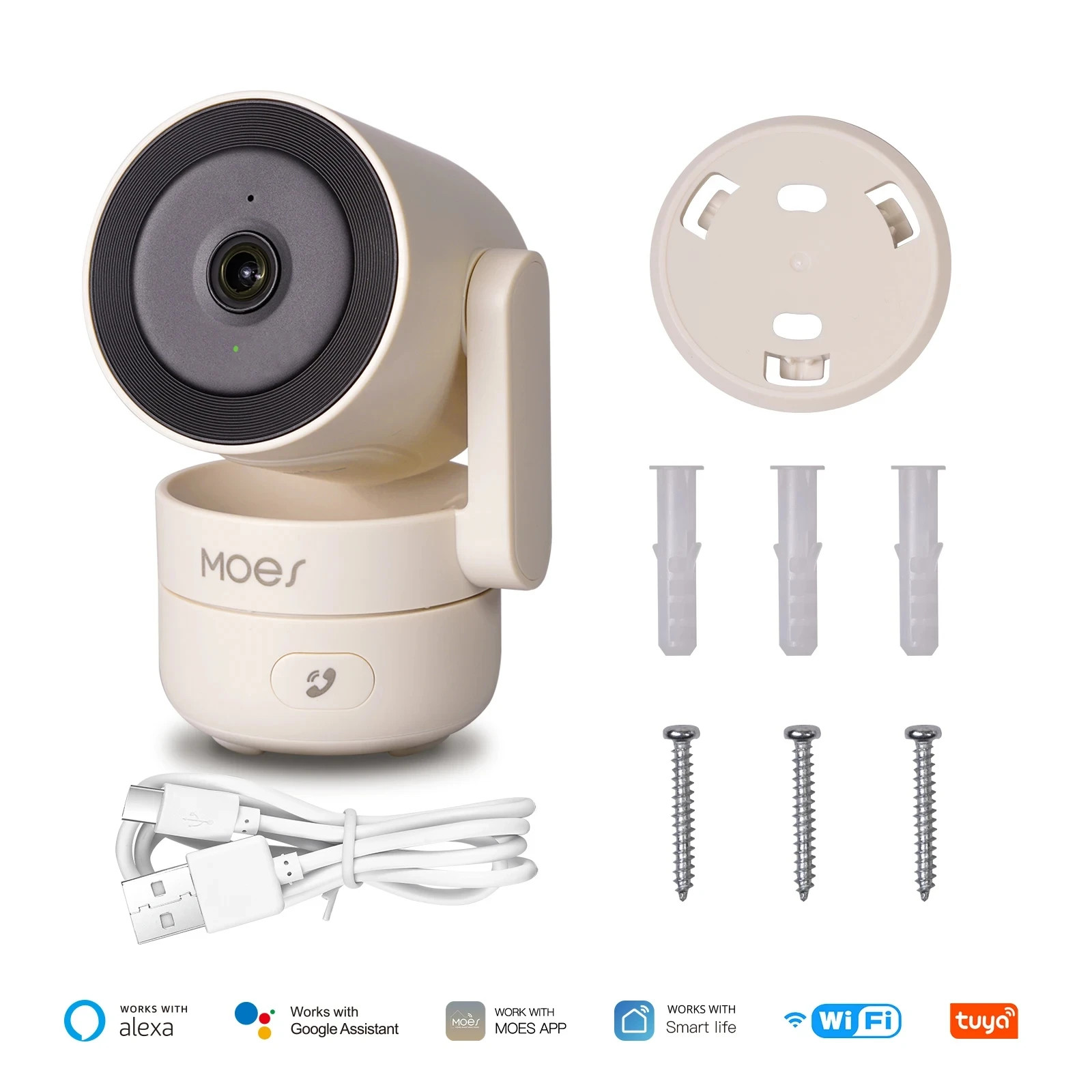 tuya Wifi Indoor Pan/Tilt Smart Security Camera 4MP HD Infrared Night Vision Mot