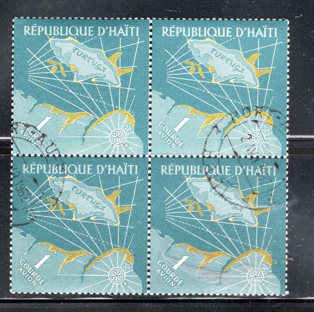 HAITI  CARIBBEAN  STAMPS BLOCK USED  LOT 60842