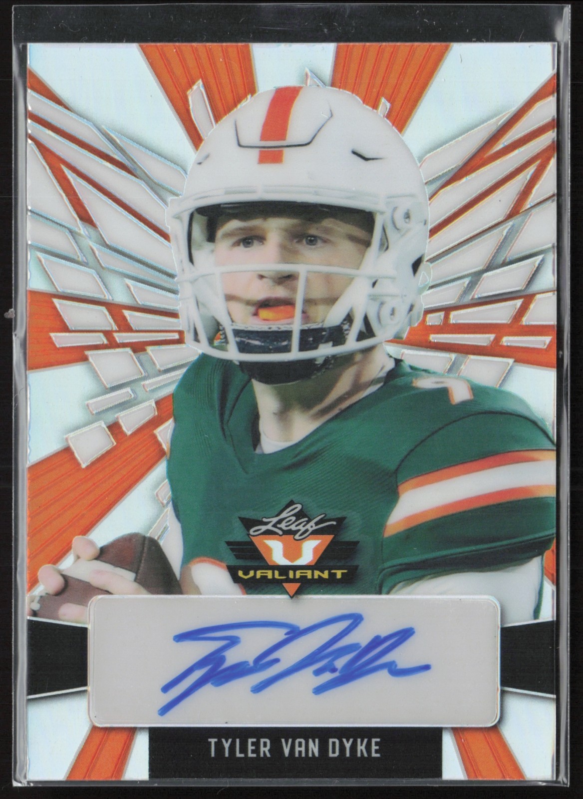 2022 Leaf Valiant Tyler Van Dyke Portrait Auto Orange /25 #PA-TVD Miami