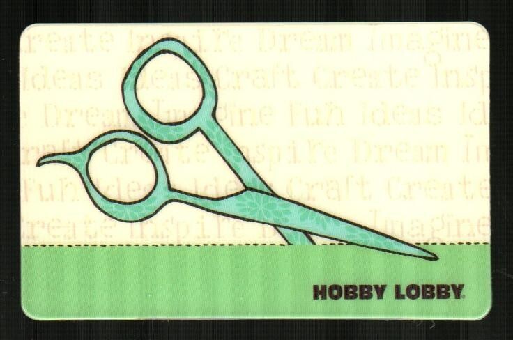 HOBBY LOBBY Scissors Cutting Paper ( 2010 ) Gift Card ( $0 )