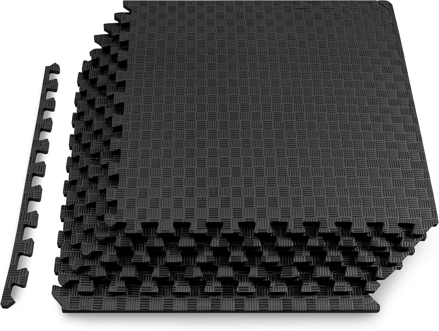 Prosourcefit Exercise Puzzle Mat ½-In, Checkered EVA Foam Floor Tiles W/Non-Slip
