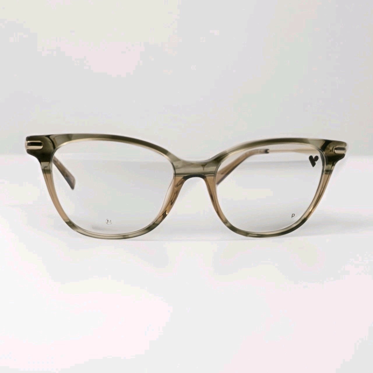 Longchamp LO2735 308 Eyeglasses Women's Striped Green Full Rim Cat Eye 51mm