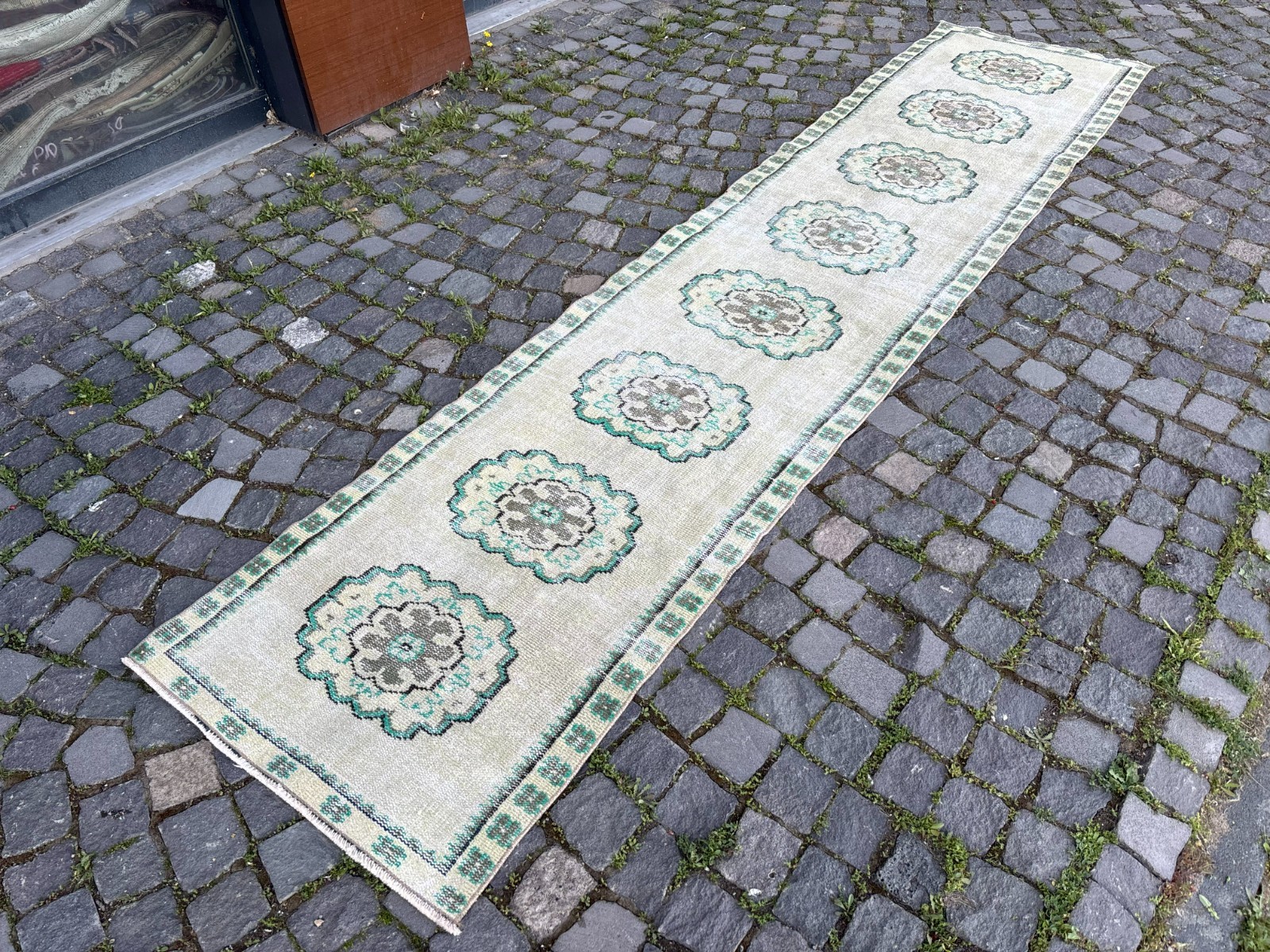 Bohemian rugs, Runner rug, Handmade, Turkish rug, Vintage, Wool | 2,5 x 11,4 ft