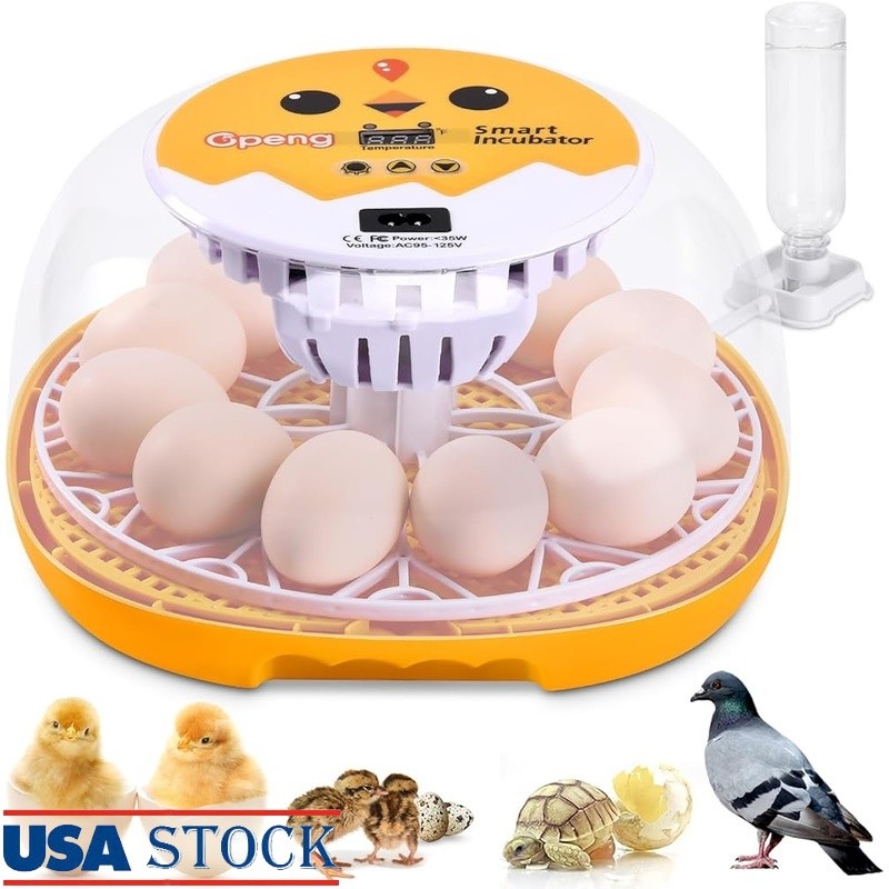 Automatic Egg Incubator W/ Auto Turning & Water Refill 360 Degree View New