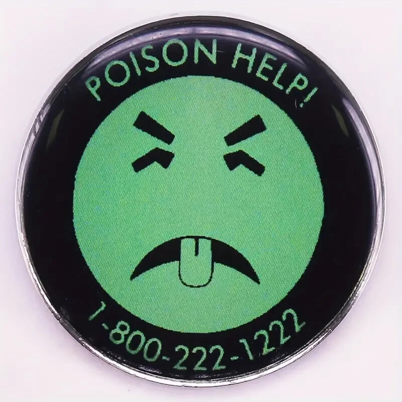 Mr. Yuk Poison Control Center Enamel Pin Hat Backpack Jackets Badge Brooch Lapel