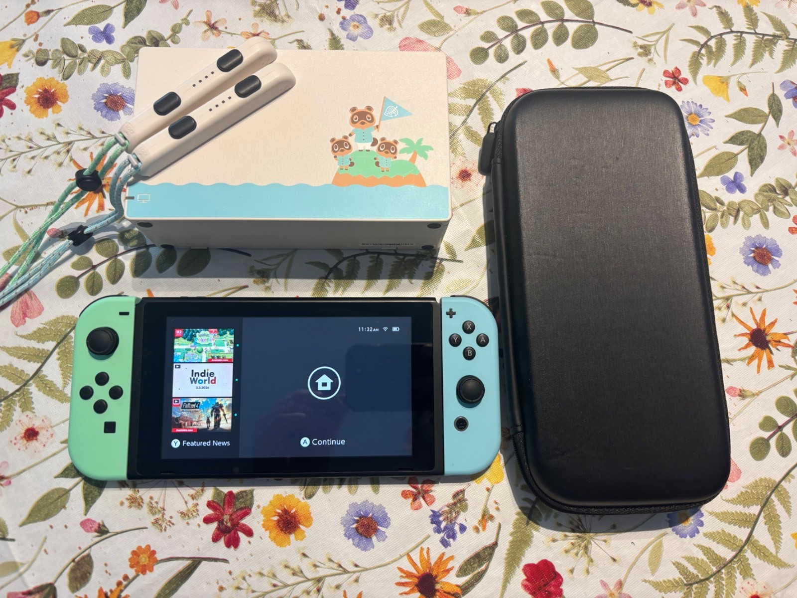 Nintendo Switch Console - Animal Crossing Edition and case