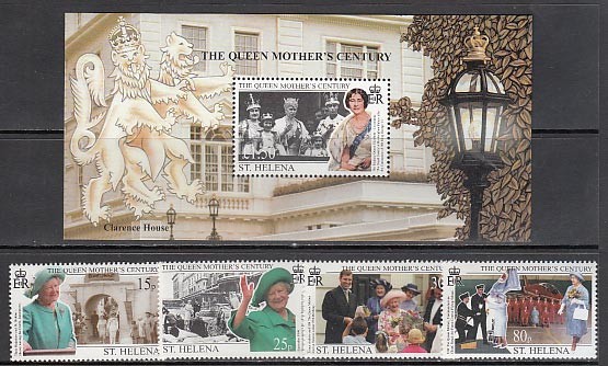 Santa Helena - Mail Yvert 735/8+Hb 23 ** Mnh Queen Mother