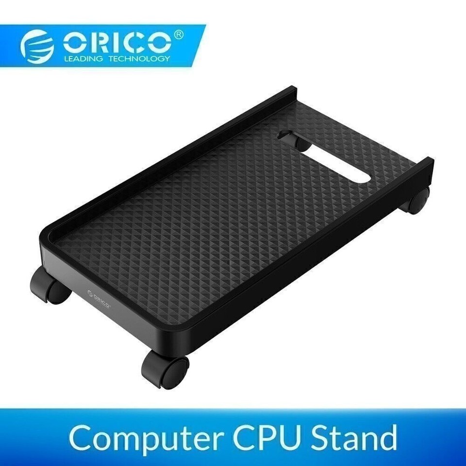 ORICO ABS Computer CPU Stand with Wheels for PC Towers Waterproof Holder Black