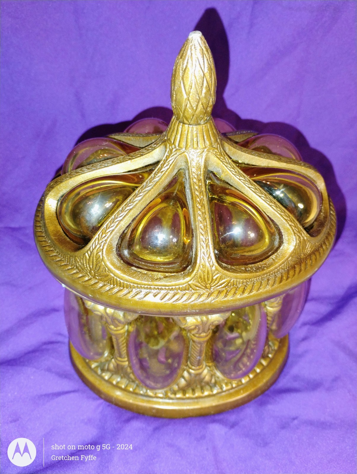 Antique Bubble Glass Apothecary Jar