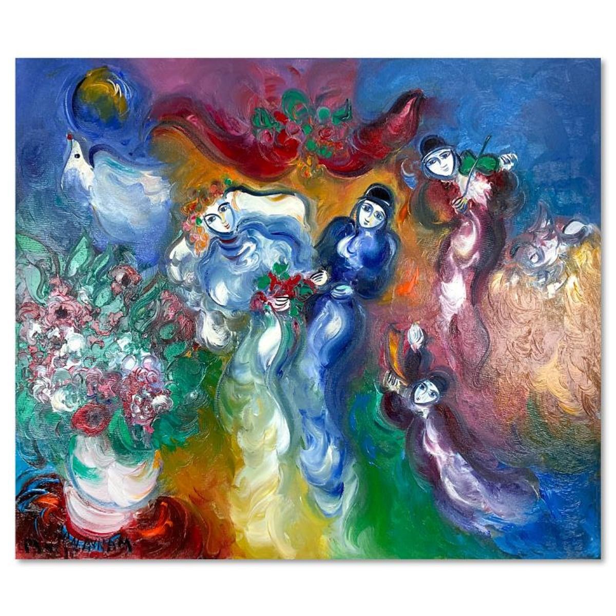 Ben Avram, Original Oil Painting on Gallery Wrapped Canvas, Hand Signed with Let