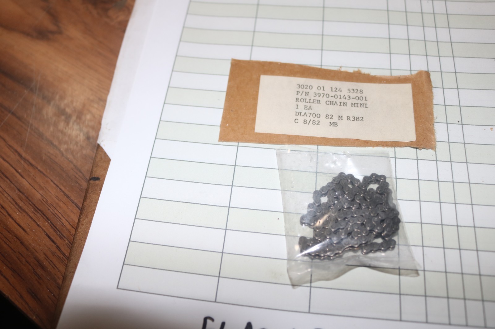 NOS WM Berg miniature roller chain PN RC14SS 3020-01-124-5328 20 inch