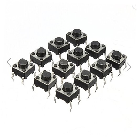  100Pcs 6x6x5 mm Miniature Micro Momentary Tactile Tact Touch Push 6 x 6 x 5 mm