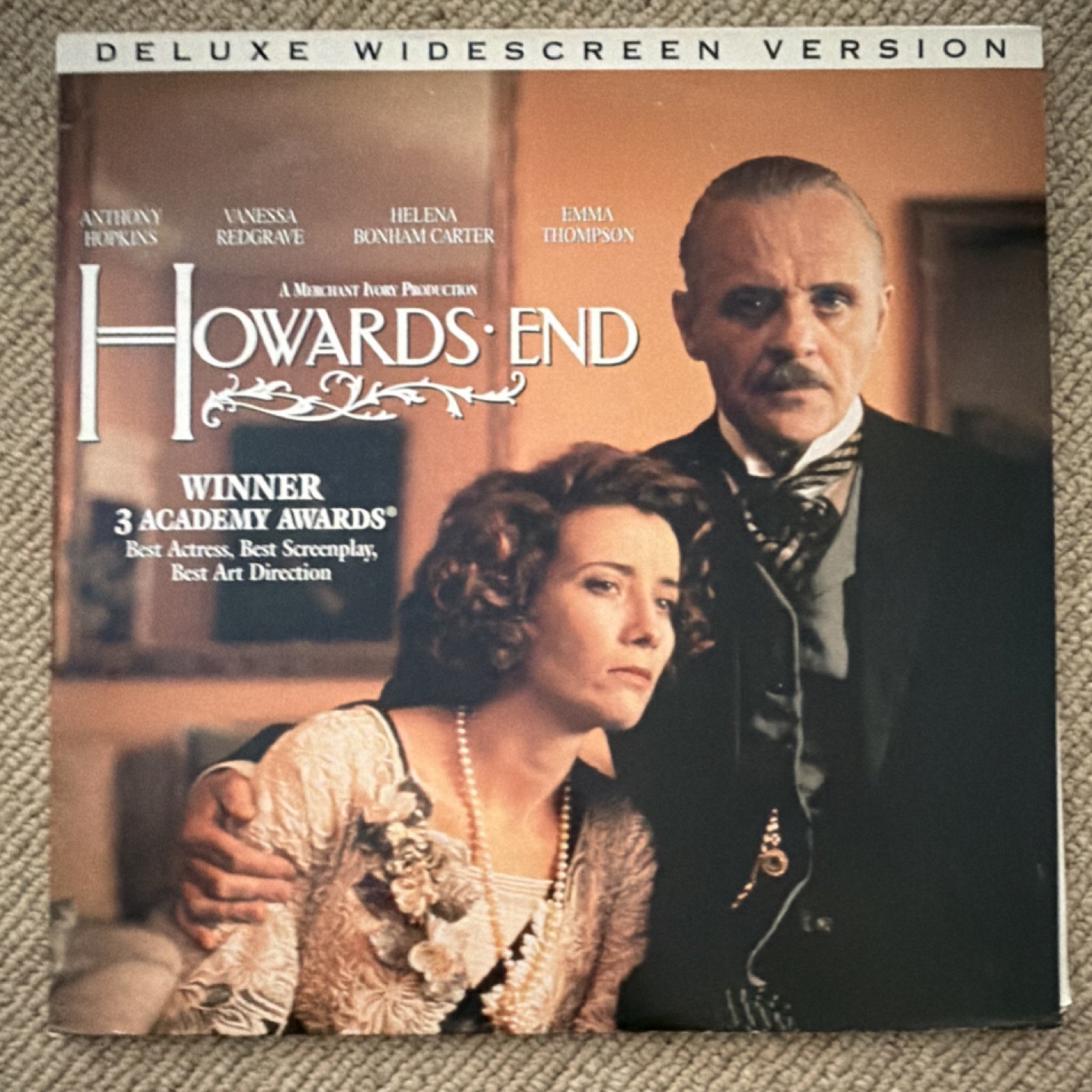 Howards End Laserdisc Anthony Hopkins Deluxe Widescreen Extended Play Laser Disc