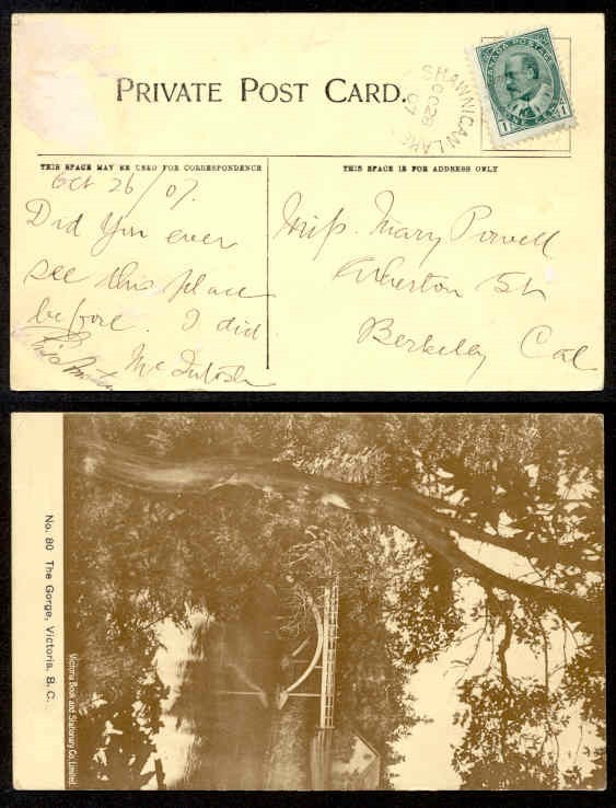 SHAWINIGAN LAKE BC OC 28 07 SPLIT CIRCLE PPC