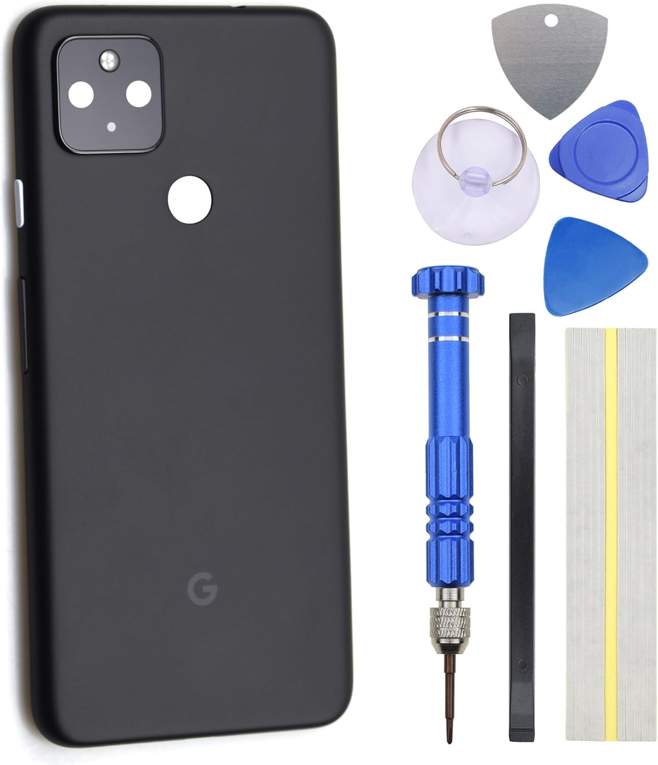 Black Back Panel Cover Replacement for Google Pixel 4a 5G with Rear Camera's