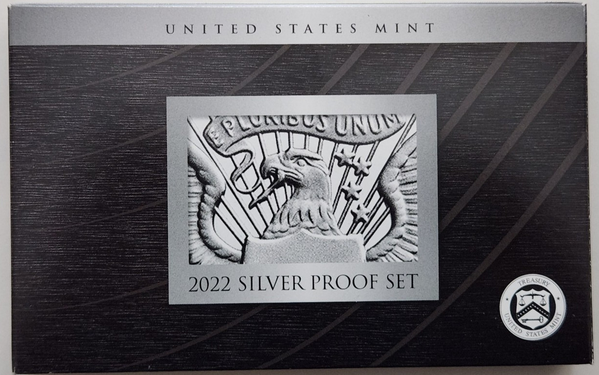 2022 U.S. Mint 10 Coin Silver (99.9%) Proof Set in OGP with COA