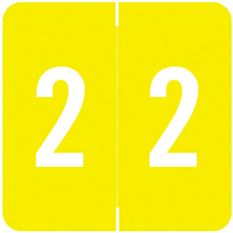 Barkley FNDBM Compatible "2" Numeric Labels, Laminated Stock, 1-1/2" x 1-1/2"