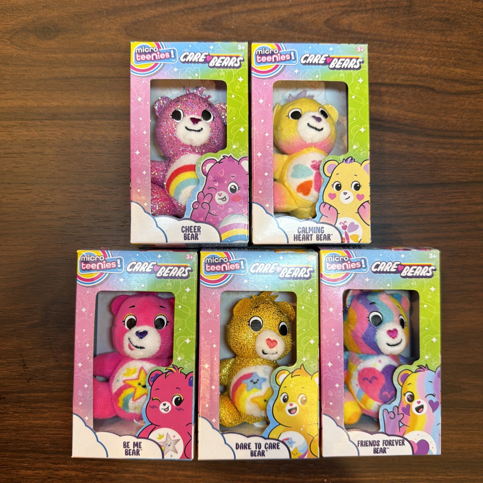 2026 NEW RELEASE Micro Teenies Care Bears Lot FULL SET x5 RARE CHASE Cheer Bear