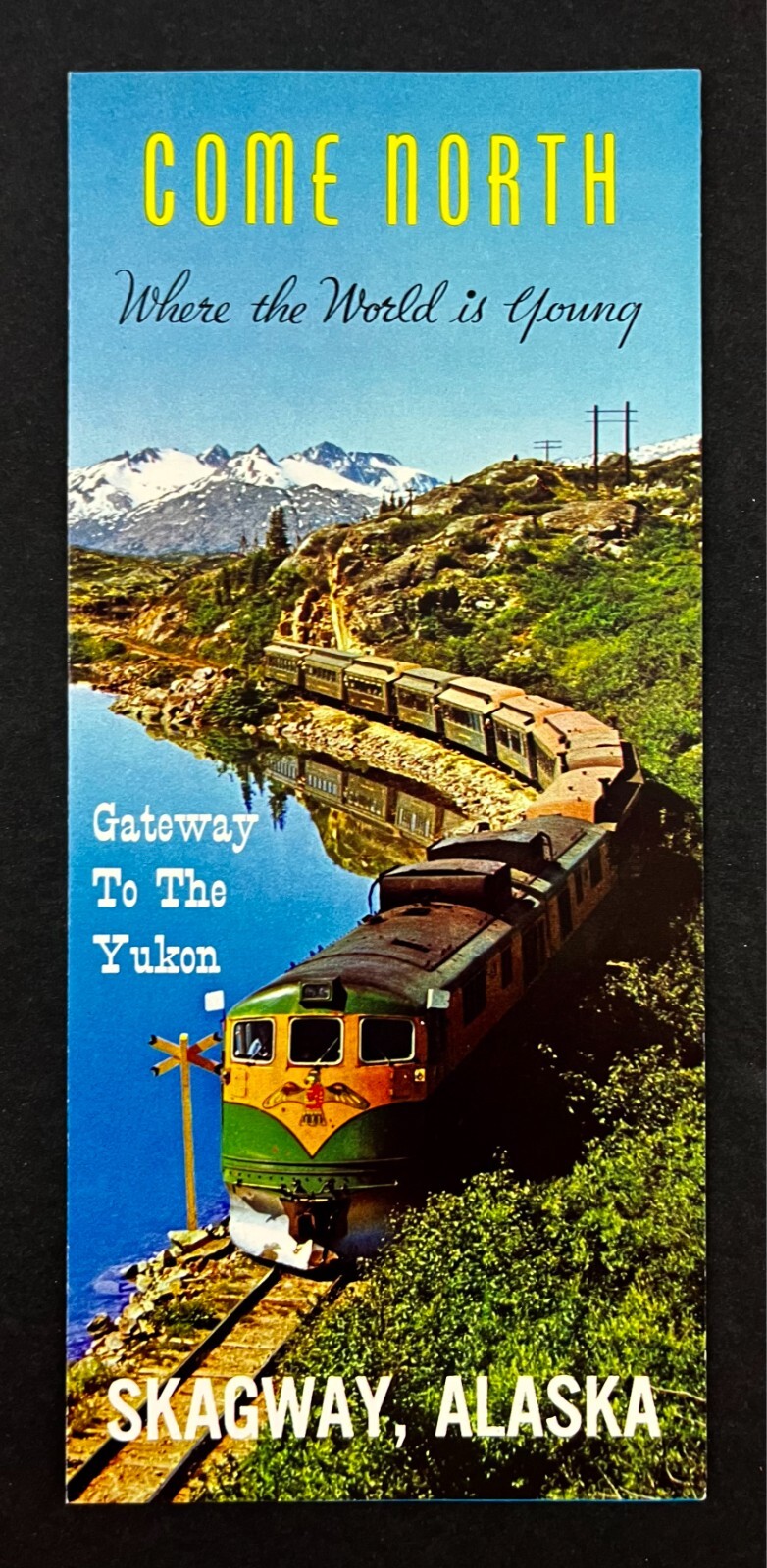 1970s Skagway Alaska Yukon Klondike Gateway City Map Vintage Travel Brochure