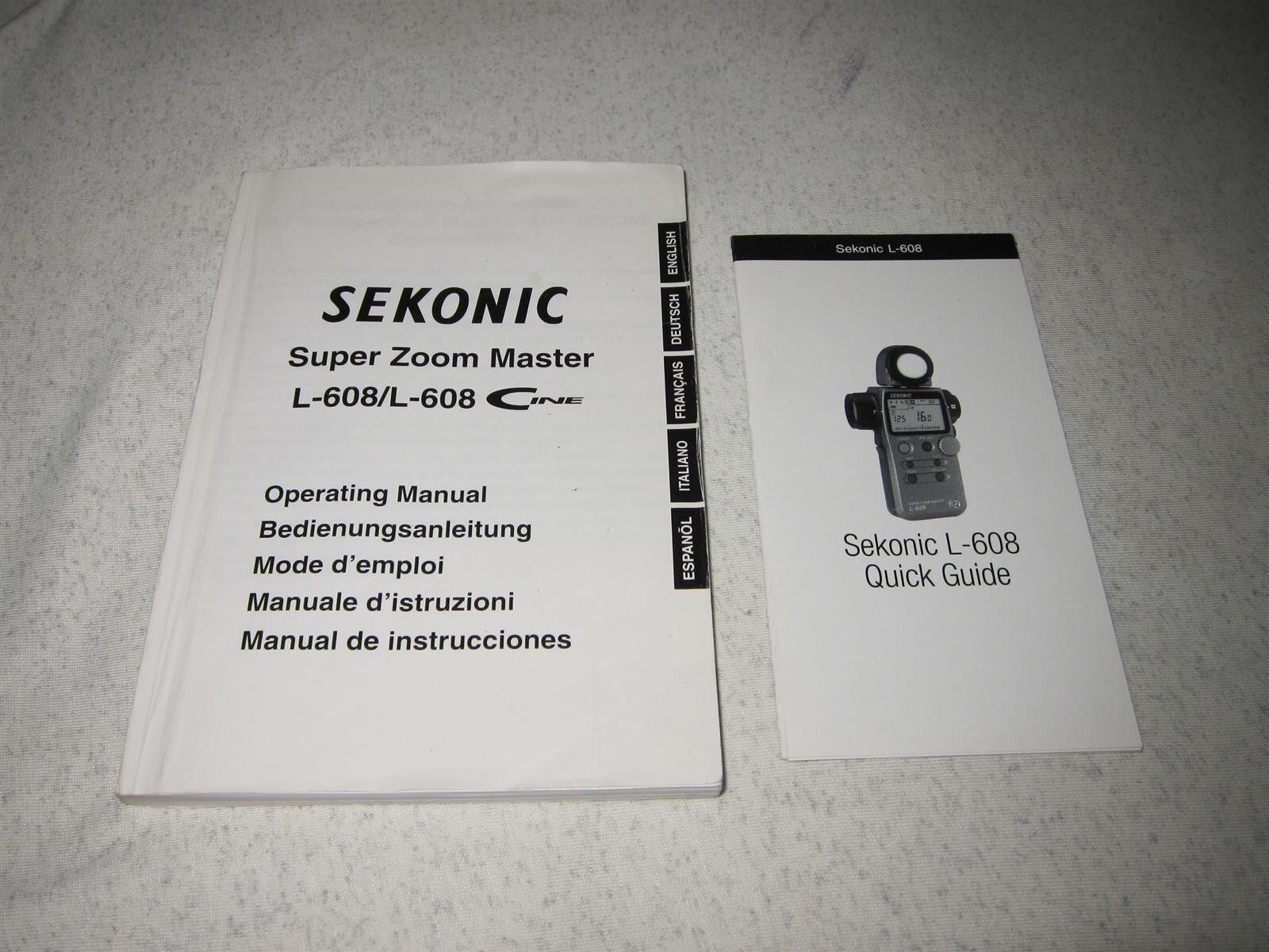 SEKONIC Super Zoom Master L-608, L-608 Cine Operating Manual & Quick Guide