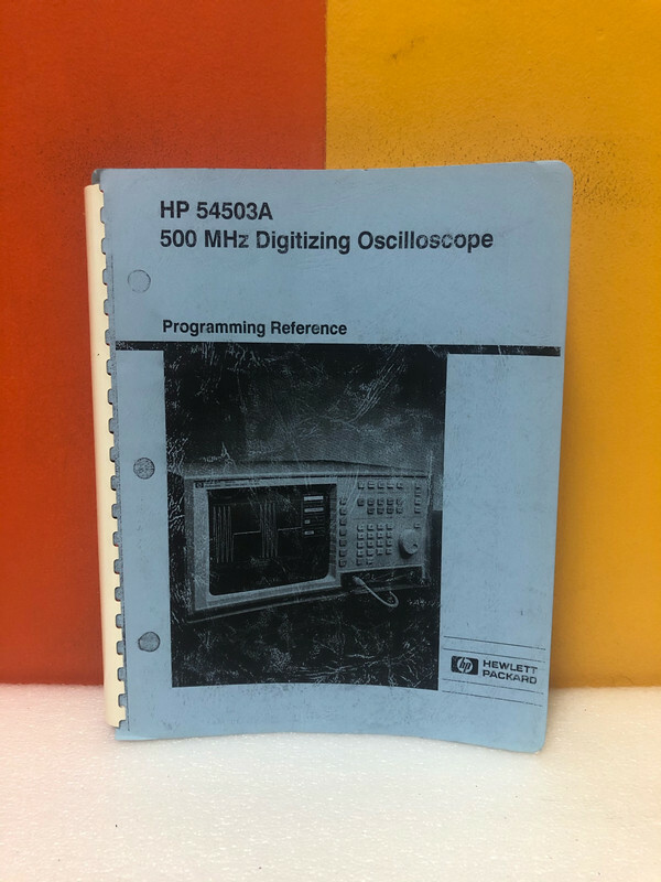 HP 54503-90902 54503A Digitizing Oscilloscope Programming Reference Manual