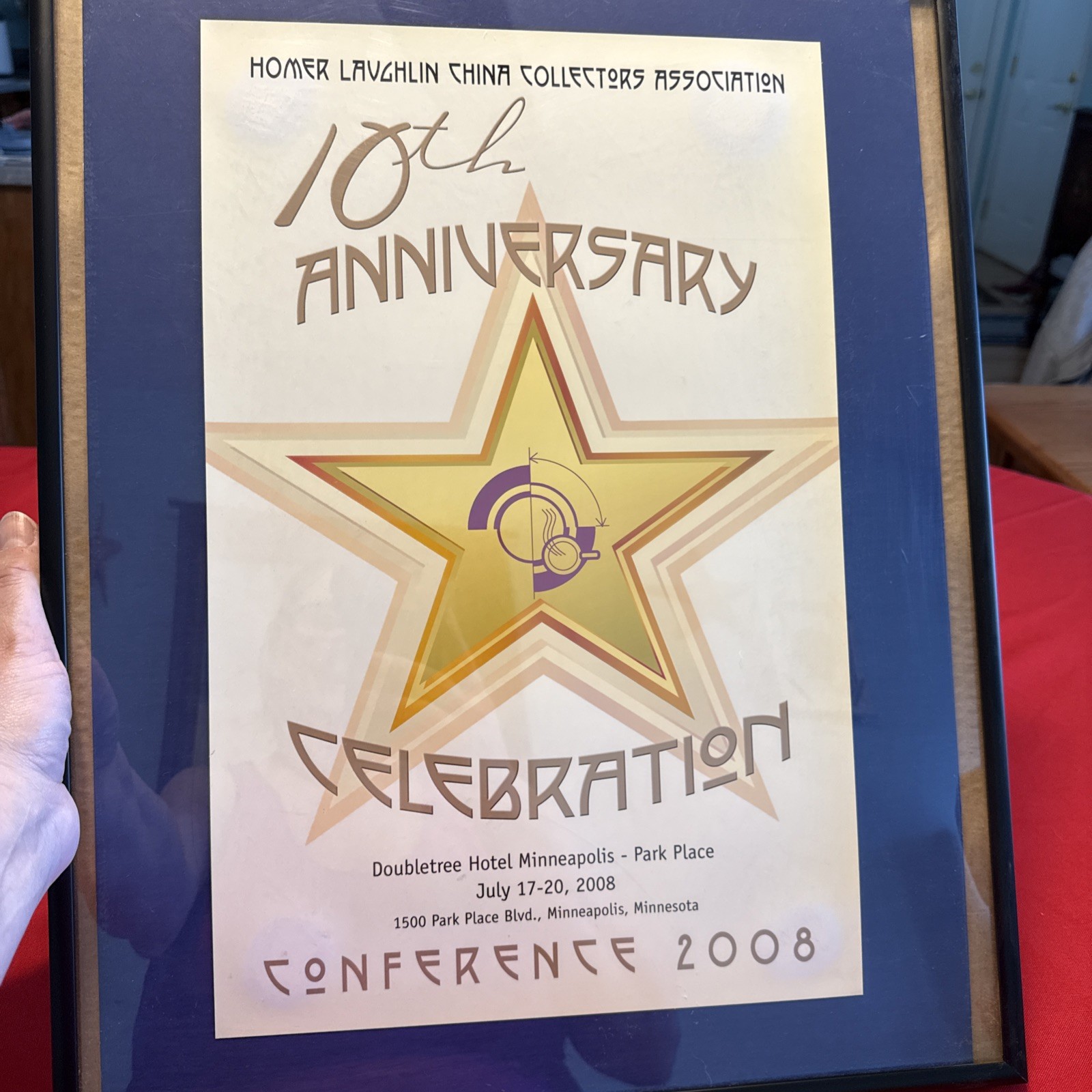 Fiesta 2008 HLCCA Conference Poster 16x20 Dish Collector Fiestaware 10th Anniv