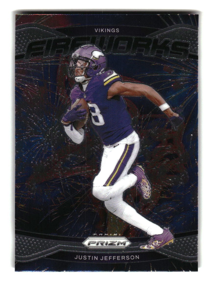 2024 Panini Prizm #8 Justin Jefferson Fireworks