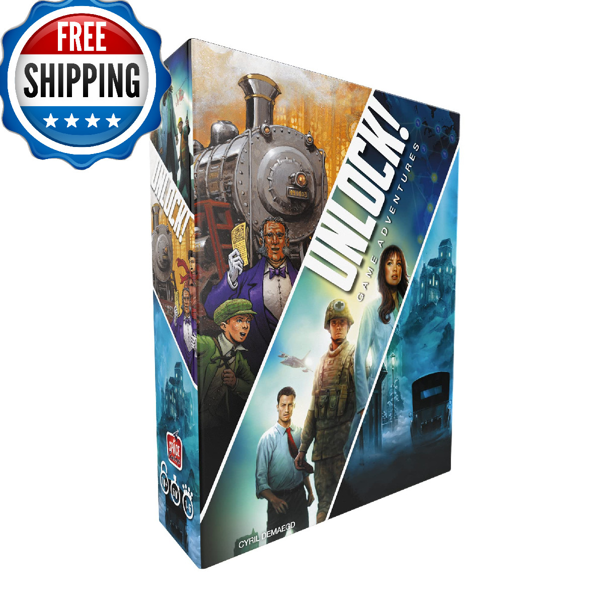 Unlock! Game Adventures Card Game - Escape Room, Cooperative, 3 Scenarios