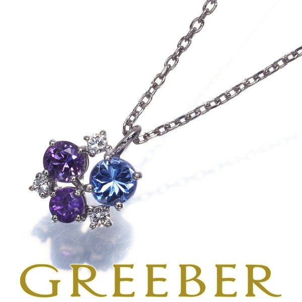 TASAKI Necklace with Tanzanite Amethyst Diamond 0.04ct K18WG BLJ
