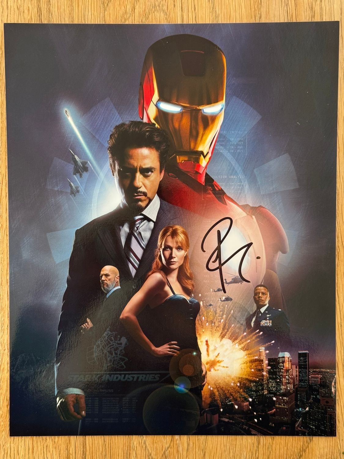 Genuine Autograph Robert Downey Jr 20x25cm