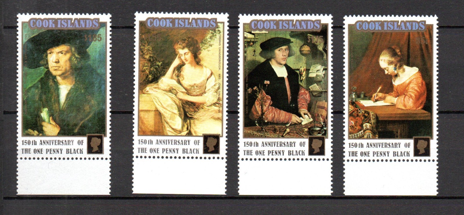Cook Islands 1990 old set Paintings/150 year stamps (Michel 1299/1302) nice MNH